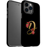 For iPhone 14 Pro Case Tough Protective Cover, Embellished Letter D | iCoverLover Australia