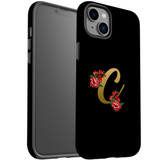 For iPhone 14 Case Tough Protective Cover, Embellished Letter C | iCoverLover Australia