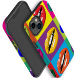 For iPhone 14 Plus Case Tough Protective Cover, Pop Art Lips | iCoverLover Australia
