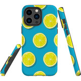 For iPhone 14 Pro Max Case Tough Protective Cover, Lemon Slices | iCoverLover Australia