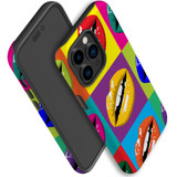 For iPhone 14 Pro Max Case Tough Protective Cover, Pop Art Lips | iCoverLover Australia