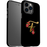 For iPhone 14 Pro Max Case Tough Protective Cover, Embellished Letter F | iCoverLover Australia
