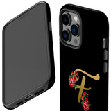 For iPhone 14 Pro Max Case Tough Protective Cover, Embellished Letter F | iCoverLover Australia