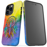 For iPhone 14 Pro Max Case Tough Protective Cover, Colourful Dreamcatcher | iCoverLover Australia