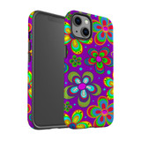 For iPhone 13 Case, Protective Back Cover,Purple Floral Design | iCoverLover Australia