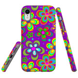 For iPhone XR Case, Protective Back Cover,Purple Floral Design | iCoverLover Australia