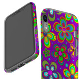 For iPhone XR Case, Protective Back Cover,Purple Floral Design | iCoverLover Australia