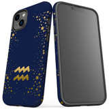 For iPhone 14 Plus Case Tough Protective Cover, Aquarius Sign | iCoverLover Australia