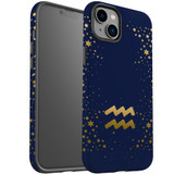 For iPhone 14 Plus Case Tough Protective Cover, Aquarius Sign | iCoverLover Australia