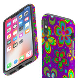 For iPhone XS Max Case, Protective Back Cover,Purple Floral Design | iCoverLover Australia