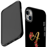 For iPhone 14 Plus Case Tough Protective Cover, Embellished Letter A | iCoverLover Australia