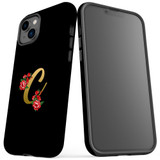 For iPhone 14 Plus Case Tough Protective Cover, Embellished Letter C | iCoverLover Australia