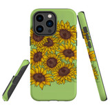 For iPhone 14 Pro Case Tough Protective Cover, Sunflowers | iCoverLover Australia