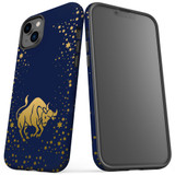 For iPhone 14 Plus Case Tough Protective Cover, Taurus Drawing | iCoverLover Australia