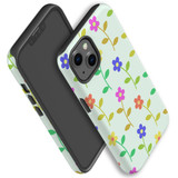 For iPhone 13 Case, Protective Back Cover, Colourful Flowers | iCoverLover Australia