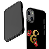 For iPhone 13 mini Case, Protective Back Cover, Embellished Letter E | iCoverLover Australia