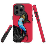 For iPhone 13 Pro Max Case, Protective Back Cover, Cassowary Portrait | iCoverLover Australia
