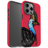 For iPhone 13 Pro Max Case, Protective Back Cover, Cassowary Portrait | iCoverLover Australia