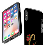 For iPhone XS Max Case, Protective Back Cover, Embellished Letter C | iCoverLover Australia