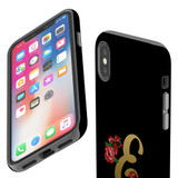 For iPhone XS Max Case, Protective Back Cover, Embellished Letter E | iCoverLover Australia