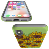 For iPhone XS/X Case, Protective Back Cover, Sunflowers | iCoverLover Australia