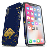 For iPhone XS/X Case, Protective Back Cover, Taurus Drawing | iCoverLover Australia
