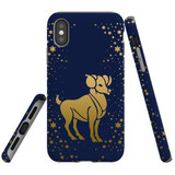 For iPhone XS/X Case, Protective Back Cover, Aries Drawing | iCoverLover Australia
