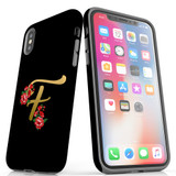 For iPhone XS/X Case, Protective Back Cover, Embellished Letter F | iCoverLover Australia