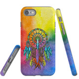 For Apple iPhone SE 5G (2022)/SE (2020)/8/7 Case, Protective Back Cover, Colourful Dreamcatcher | iCoverLover Australia