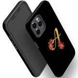 For iPhone 12/12 Pro Case, Protective Back Cover, Embellished Letter A | iCoverLover Australia