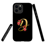 For iPhone 12/12 Pro Case, Protective Back Cover, Embellished Letter D | iCoverLover Australia
