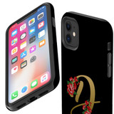 For iPhone 11 Case, Protective Back Cover, Embellished Letter D | iCoverLover Australia