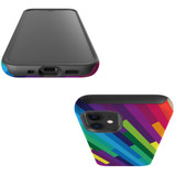 For iPhone 12 mini Case, Protective Back Cover, rainbow pattern | iCoverLover Australia