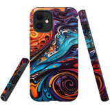 For iPhone 12 mini Tough Protective Case, Swirling Paint | iCoverLover Australia