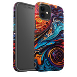 For iPhone 12 mini Tough Protective Case, Swirling Paint | iCoverLover Australia