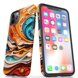 For iPhone 11 Pro Max Tough Protective Case, Swirling Gold | iCoverLover Australia