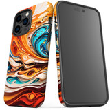 For iPhone 14 Pro Max Tough Protective Case, Swirling Gold | iCoverLover Australia