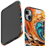 For iPhone 14 Tough Protective Case, Swirling Gold | iCoverLover Australia