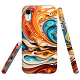 For iPhone XR Tough Protective Case, Swirling Gold | iCoverLover Australia