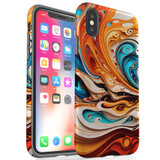 For iPhone XS/X Tough Protective Case, Swirling Gold | iCoverLover Australia