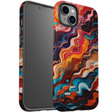 For iPhone 14 Plus Tough Protective Case, Waves Of The Sun | iCoverLover Australia