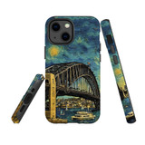 For iPhone 13 mini Tough Protective Case, Painting Of The Harbour Bridge | iCoverLover Australia