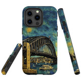 For iPhone 13 Pro Max Tough Protective Case, Painting Of The Harbour Bridge | iCoverLover Australia