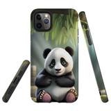 For iPhone 11 Pro Max Tough Protective Case, Happy Panda | iCoverLover Australia