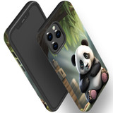 For iPhone 12 Pro Max Tough Protective Case, Happy Panda | iCoverLover Australia