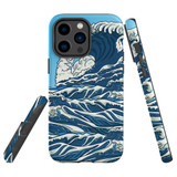 For iPhone 14 Pro Case Tough Protective Cover, Japanese Wave | iCoverLover Australia