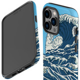 For iPhone 14 Pro Case Tough Protective Cover, Japanese Wave | iCoverLover Australia
