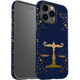 For iPhone 14 Pro Case Tough Protective Cover, Libra Drawing | iCoverLover Australia