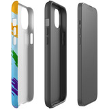 For iPhone 14 Plus Case Tough Protective Cover, Rainbow Brushes | iCoverLover Australia