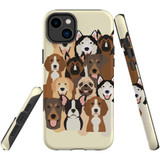 For iPhone 14 Plus Case Tough Protective Cover, Seamless Dogs | iCoverLover Australia